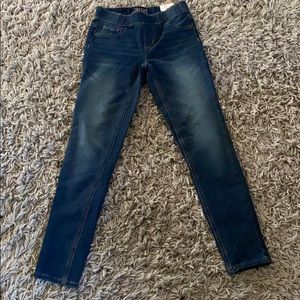 Medium wash jean leggings